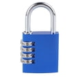 thumbnail image 2 of Candado de combinación azul de alta seguridad, fácil de usar, versátil, resistente, con combinación de dígitos para escuelas y gimnasios., 2 of 14