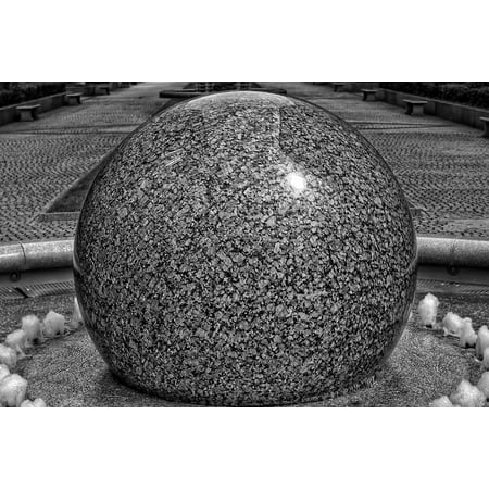 Gargoyle Ball - LAMINATED POSTER Fountain Water Feature Gargoyle Water Ston Ball Poster Print 24 x 36