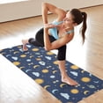 thumbnail image 6 of Blue Sun Moon Cloud Planet Eye Hourglass Pattern Hot Yoga Mat Towel Non Slip for Hot Yoga - Quick-Drying Yoga Mat Cover with 4 Corner Pockets with Travel Bag - Hot Yoga Towel Non Slip 74"x26", 6 of 6