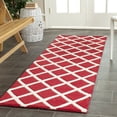 thumbnail image 3 of SAFAVIEH Chatham Jahn Geometric Diamonds Wool Area Rug, Red/Ivory, 4' x 6', 3 of 10