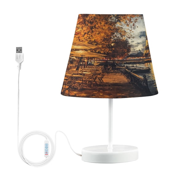 BZSMCE Table Lamp Creative Cafe by Tower Evening Simple Pattern Night Light