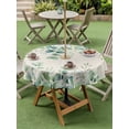 thumbnail image 4 of Outdoor Tablecloth with Umbrella Hole for Patio/Picnic/Party/Camping, Green Eucalyptus Leaves Waterproof Table Cloth Round Cover Washable, Spring Daily Flowers Botanical Linen (Dia 60"), 4 of 8