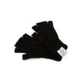 thumbnail image 5 of Gravity Threads Unisex Warm Half Finger Stretchy Knit Fingerless Gloves, Black, 5 of 5