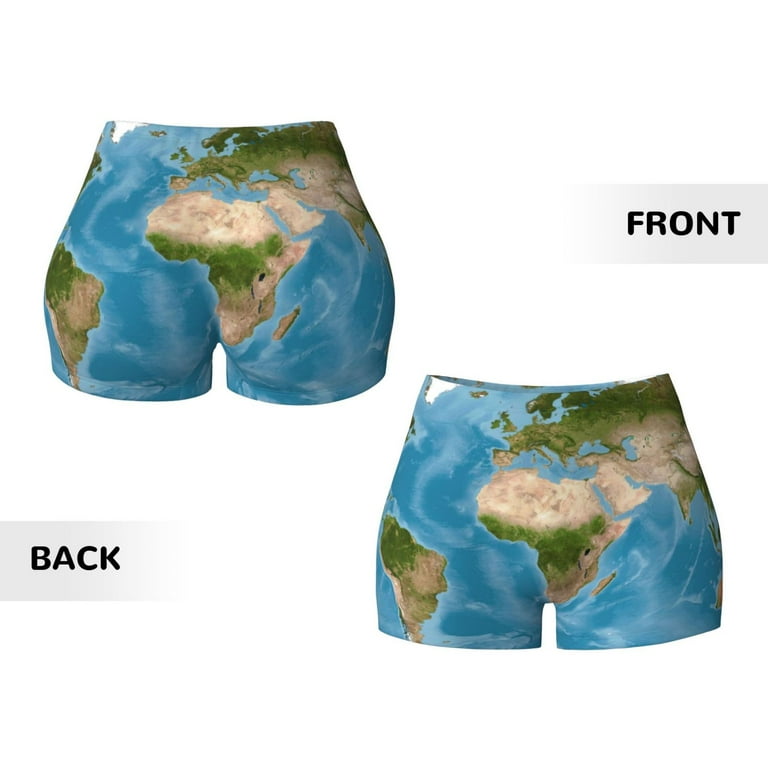 Sacca In Cotone Moon Works Con Mappa Del Mondo - Sport Jogging Gymsac - 37x46 Cm - 12 Litri - Unisex - 2