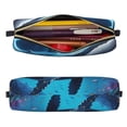 thumbnail image 2 of Disketp Colorful Ocean Whale Estuche de Lápices de Cuero con Cierre, Estuche Compacto para Papelería, Bolígrafos y Accesorios Pequeños, 2 of 7