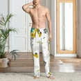thumbnail image 6 of Lsque Dinosaur on Excavator Print Men's Pajama Pants, Lounge Pant - Comfortable Home Wear,Elastic Waistband, Stylish Design-XX-Large, 6 of 9