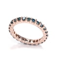 thumbnail image 4 of 1 1/2ct Prong Blue Diamond Eternity Ring 14K Rose Gold, 4 of 4