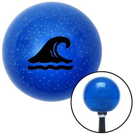 American Shifter Black Hawaiian Waves No. 2 Blue Metal Flake Shift Knob with M16 x 1.5 Insert Shifter Brody