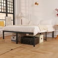 Lusimo 18inch Heavy Duty Metal Platform Full Size Bed Frame, Headboard