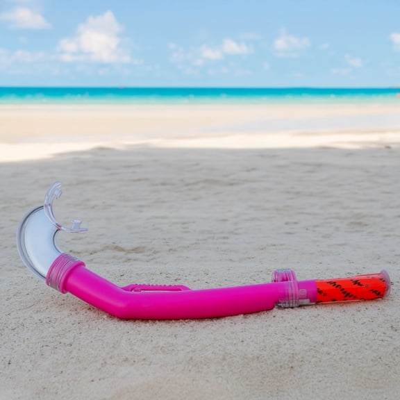 Swim Central 13" Pink and Clear Swimming Pool Youth Size Snorkel Accessory