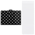 thumbnail image 2 of 7.5×5.3in Classic Black White Polka Dot PU Leather Budget Notebook, Snap Closure Detachable 6 Ring Expense Organizer, Compact Cash Envelope Wallet For Monthly Budget Management & Holiday Fund Saving, 2 of 4