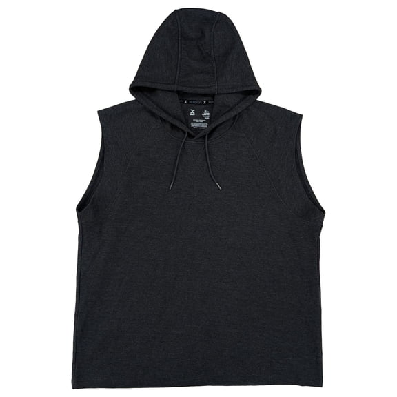 Xersion Mens Black Double Knit Sleeveless Hoodie Sweatshirt X-Large