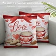 thumbnail image 3 of PHYHOO Valentine's Day Pillow Cover  - with Cookies and Hearts Design - Watercolor Striped Romantic Cushion Case for Home Decor, Sofa, and Couch, 3 of 5