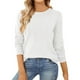 thumbnail image 2 of Suéter de cuello redondo para mujer, suéter holgado de cuello redondo, suéter europeo y de punto de manga larga, suéter de cuello en V, top acrílico para mujer, 2 of 3