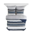 thumbnail image 5 of Mainstays Blue Stripe 8 Piece Bed in a Bag Comforter Set With Sheets, Queen, 5 of 9
