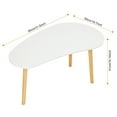 thumbnail image 4 of Small Coffee Table, Mid Century Wood Tea Table, Living Room Center Minimalist Display Coffee Table with Fruit Shape, 4 of 9