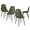 Grey Fabric, variant on Homy Casa Set of 4 Upholstered Accent Chairs with Metal Frame for Living Room Lounge Use, Brown Faux Suede