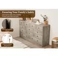 thumbnail image 4 of 12 Drawer Dresser for Bedroom, 61 Inch Dresser with Power Outlet, Modern Chest of Drawer, Wood Triple Wide Drawer Organizer Cabinet for Bedroom, Living Room, Entryway, Hallway, 4 of 9