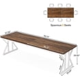thumbnail image 2 of Tribesigns 78.7 Inches Long Computer Desk, Two Person Desk Large Executive Office Desk, Double Desk Study Writing Table for Home Office (Brown), 2 of 7