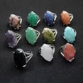 thumbnail image 2 of HOOUN Crystal Quartz Stone Chakra Finger Ring Open Adjustable Healing Reiki Gift 1PC-Amethyst, 2 of 6