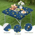 thumbnail image 4 of Blue Sun Moon Star Pattern Square Fitted Tablecloth with Elastic Edge,Square Table Cover,Washable Elastic Table Cover for Home Kitchen Party Decor 34"x34", 4 of 6