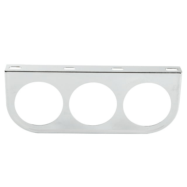 Rewera 52 mm/2 pulg. Panel de instrumentos triple de 3 orificios Soporte de montaje de calibre de carcasa Medidor de tablero de instrumentos de automóvil Soporte de hierroPlata