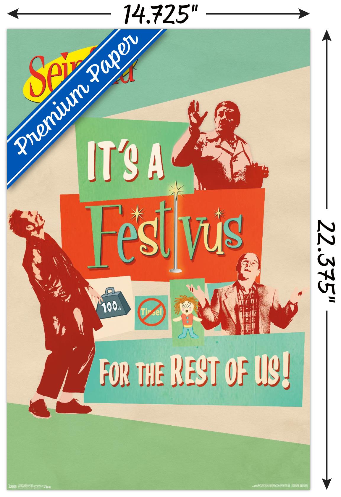 Seinfeld - Festivus Wall Poster, 14.725" x 22.375"