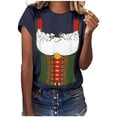 thumbnail image 2 of Pompotops Blouse Décontractée Mode Femme Imprimé Oktoberfest Col Rond T-Shirt Blouse Imprimée Tee Liquidation, 2 of 5