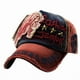 thumbnail image 4 of Gorra de béisbol con letras y parches, estilo desgastado, informal, de franela para exteriores, para hombre y mujer, con parches de letras de moda, ajustable, plegable y portátil, de tela de, 4 of 7