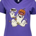 thumbnail image 4 of Inktastic Halloween Ghosts Women's V-Neck T-Shirt, 4 of 5