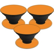 MightySkins POSOCK-Solid Orange Skin Decal Wrap for Sticker, Solid Orange - Pack of 3