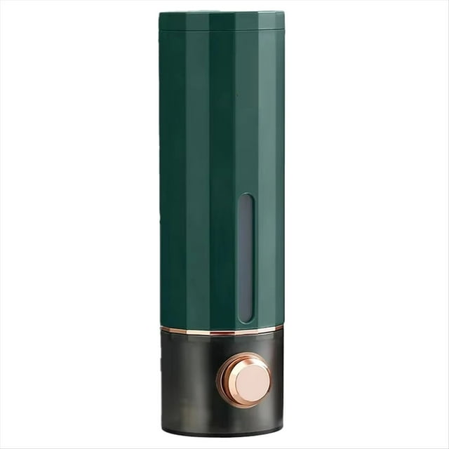 Dispensador de Jabón de Pared, Dispensador de Prensa Manual para el Hogar y el Hotel, Contenedor de Gel de Ducha y Champú, Color Verde Oscuro
