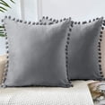 thumbnail image 1 of 2 fundas de almohada con pompones amarillos. Ofspeizc LKX-1537-1, 1 of 7