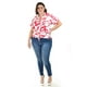 thumbnail image 5 of Blusa con nudo Roman Fashion /Tallas Extras, 1865 (Blanco /fiusha) blanco 42, 5 of 6