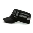 thumbnail image 3 of WITHMOONS Summer Breathable Cadet Hat Basic Mesh Military Army Cap YZ40117 (Black), 3 of 6