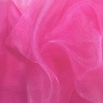 DECORATIVE SILK INC. Sparkle Crystal Sheer Organza Fabric Shiny 60" inch wide by the yard (Fuchsia)
