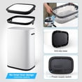 thumbnail image 4 of GAOMON 14.5 Gallon Automatic Touchless Stainless Steel Trash Can with Lid, Motion Sensor Garbage Bin Container with Handles, Trash Wastebasket for Kitchen, Bathroom, Bedroom and Outdoor,White, 4 of 7