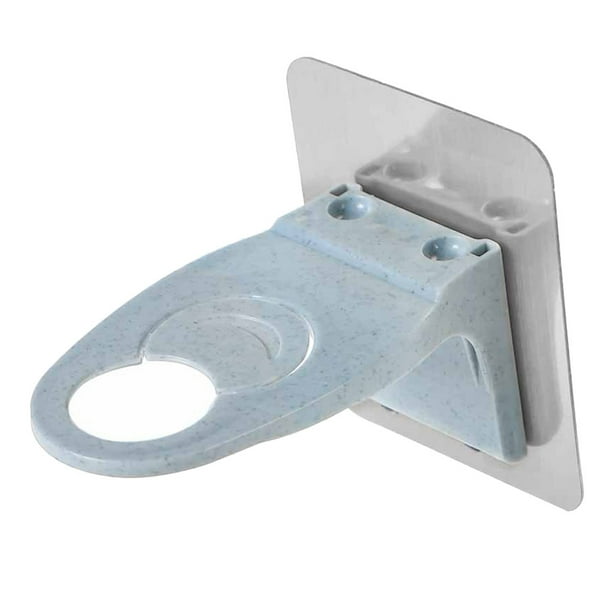 Kearding Soporte de pared adhesivo para botella de champú, soporte de plástico para baño, ganchos para estante de jabón líquido sin perforaciones Juegos de accesorios de baño azul Kearding JJ24480-03