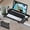 Black, variant on Sofinny Foldable Bedside Shelf, Back to School Essentials, Clip-on Bed Side Table Tray for College Dorm Room Essentials with 3 Cord Holes(White)