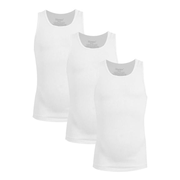 Camiseta Hanes Red Label para Hombre, 3 Piezas Blanco Talla G