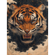 thumbnail image 1 of Qisvanset 12x16 Inch 2D Flat Framed Canvas Art, Panoramic Bengal Tiger Japanese Style Wildlife Wall Art Home Decor, 1 of 5