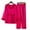 Hot Pink, variant on Sakmal 3/4 Sleeve Womens Pajamas Sets Under $10 Pink Cropped Solid Lace Button Down 2 Piece Ladies Sleepwear Plus Size