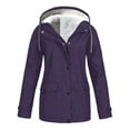 thumbnail image 1 of Spdoo Women's Waterproof Ski Jacket Warm Winter Snow Coat Mountain Windbreaker Hooded Raincoat Jacket, Purple 2XL, 1 of 7