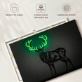 thumbnail image 6 of Elephant Stock Glowing Deer Wall Art - Horizontal Canvas Wall Art - Living Room Wall Decor - Animal Canvas - Gray And Teal Decor By Octavian Mielu - 30" x 20", 6 of 8