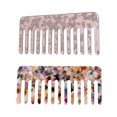 thumbnail image 1 of Paquete de 2 peines de celulosa para desenredar el cabello, peine de dientes anchos, cabello rizado Unisex, cabello lacio, cabello mojado, 1 of 5