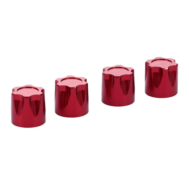 4 Pedazos de Aluminio Baoblaze Tapa central de llanta de coche RC 1/10 RC Crawler Axial SCX10 90046 D90 rojo