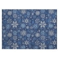 thumbnail image 2 of Addison Rugs Chantille Indoor/Outdoor Transitional Holiday Snowflake Navy Machine Washable Rectangle Rug, 1'8" x 2'6", 2 of 7