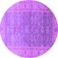 thumbnail image 1 of Ahgly Company Indoor Round Oriental Purple Traditional Area Rugs, 4' Round, 1 of 4