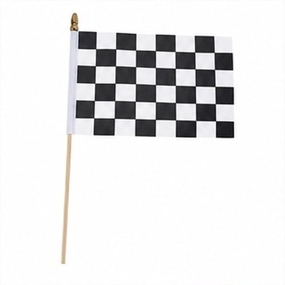 VERDANVERSE Handheld Checkered Flags Durable Polyester with Comfortable Wooden Sticks