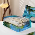 thumbnail image 6 of Manfei Green Palm Trees Zipper Twin Comforter Sets with Fitted Sheet and 2 Pillowcases,Wooden Bridge Zipper Bedding Set,4pcs, 6 of 8